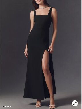 bhldn juliana high-neck side-slit stretch crepe maxi dress | Dresses | Bhldn Highneck Sideslit Size 6 mididay